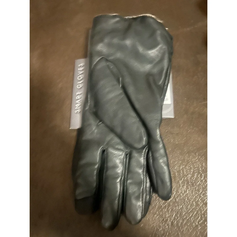 Touchpoint Smart Gloves Black Size  L Leather With Cashmere Lining NWT